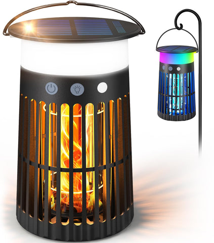 zechuan solar bug zapper outdoor attracts insects at dusk for outdoor pest control