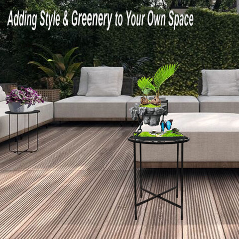 ZEECER patio garden stand works well indoors or outdoors for versatile decor.