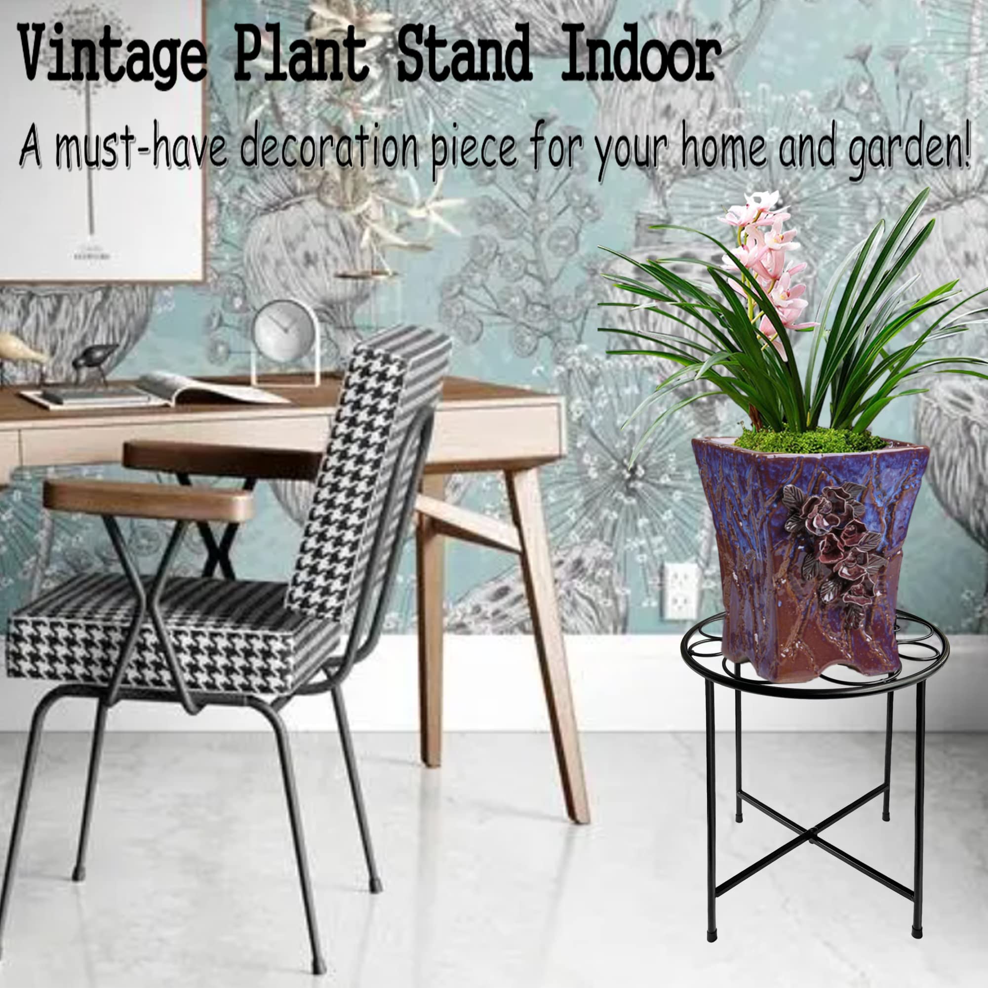 ZEECER rust-proof coated plant holder withstands weather and keeps displays tidy.