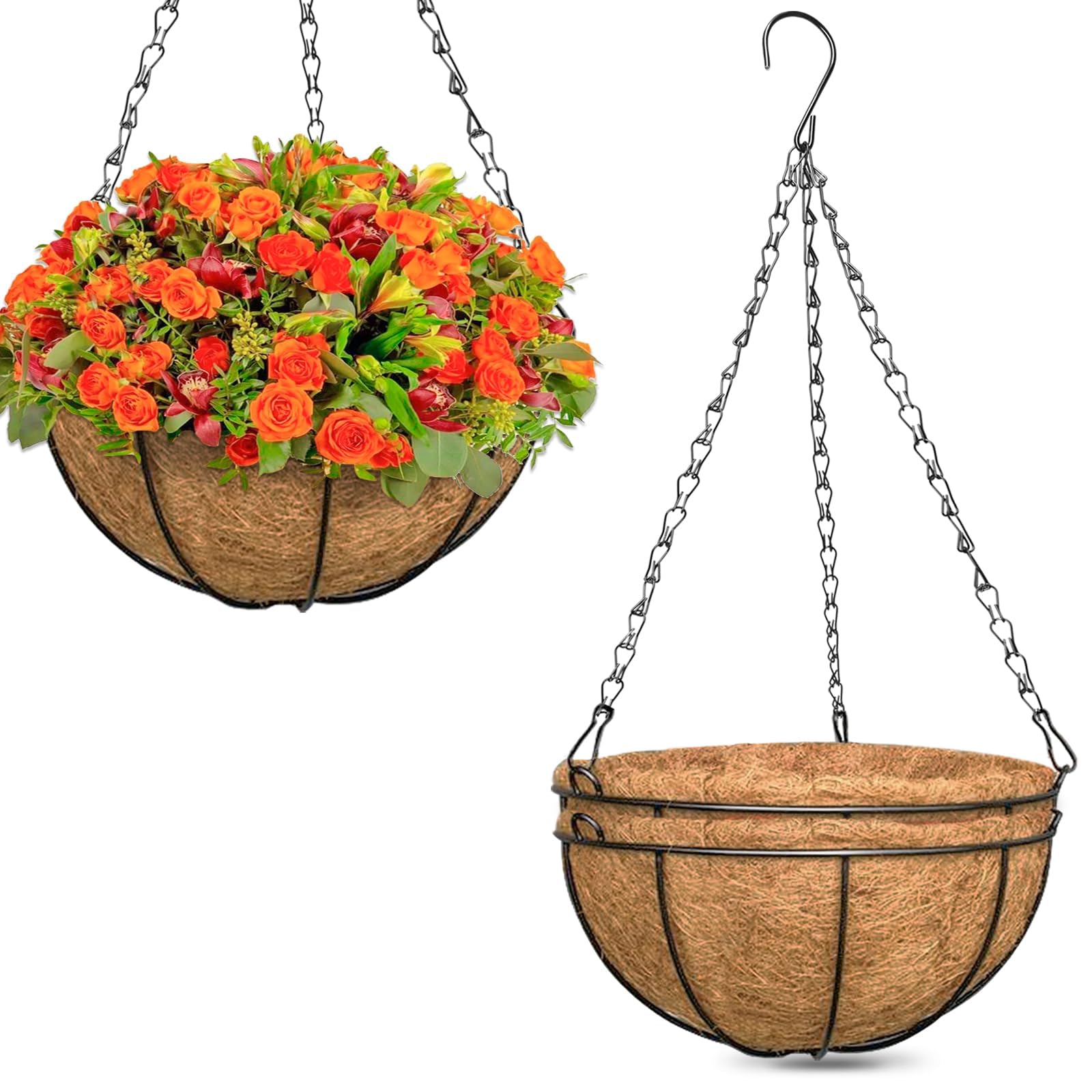 ZeeDix 12-inch hanging basket pack ready for outdoor planting.