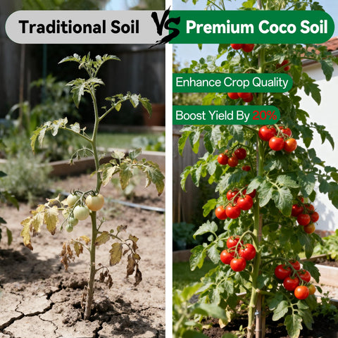 ZeeDix coco coir brick space-saving design fits small-space gardens