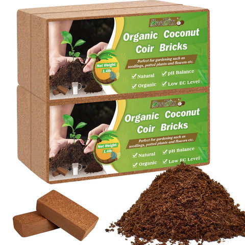 ZeeDix coco coir brick works across indoor and outdoor gardening
