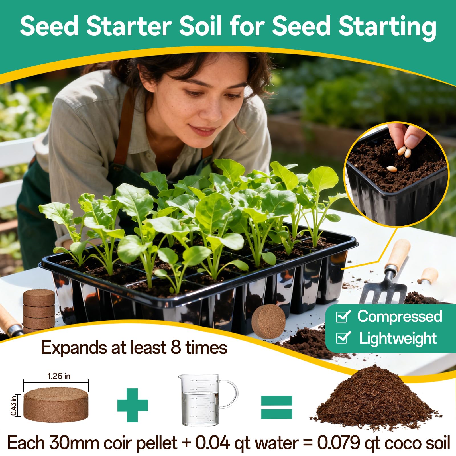 ZeeDix coco coir pellets 30mm diameter expand into light potting soil