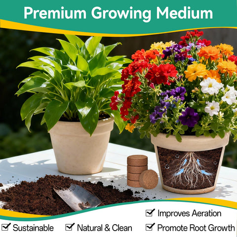 ZeeDix coco coir pellets become fluffy soil after expansion