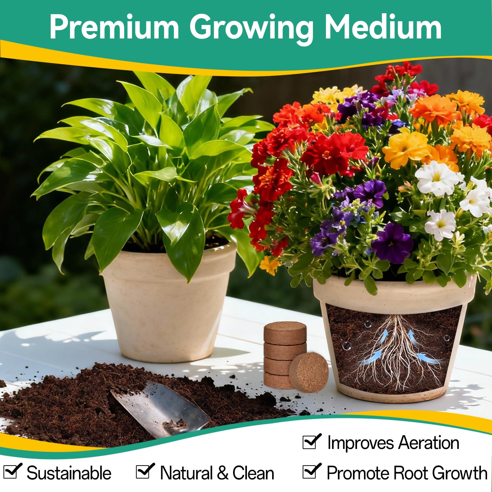 ZeeDix coco coir soil absorbs water and drains excess efficiently.