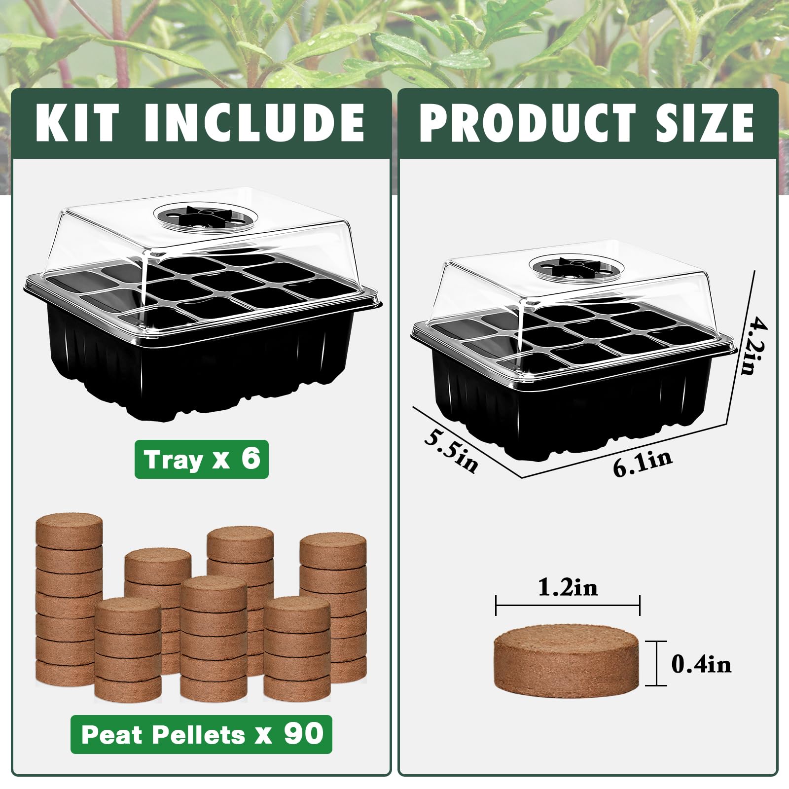 ZeeDix coco coir pellets pack offers ready-to-use seed-starting medium.