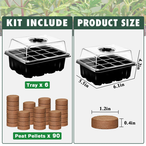 ZeeDix coco coir pellets pack offers ready-to-use seed-starting medium.