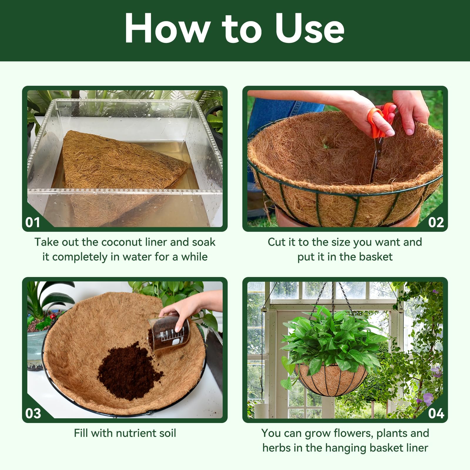 ZeeDix coconut liner cut-fit design makes fitting easy.