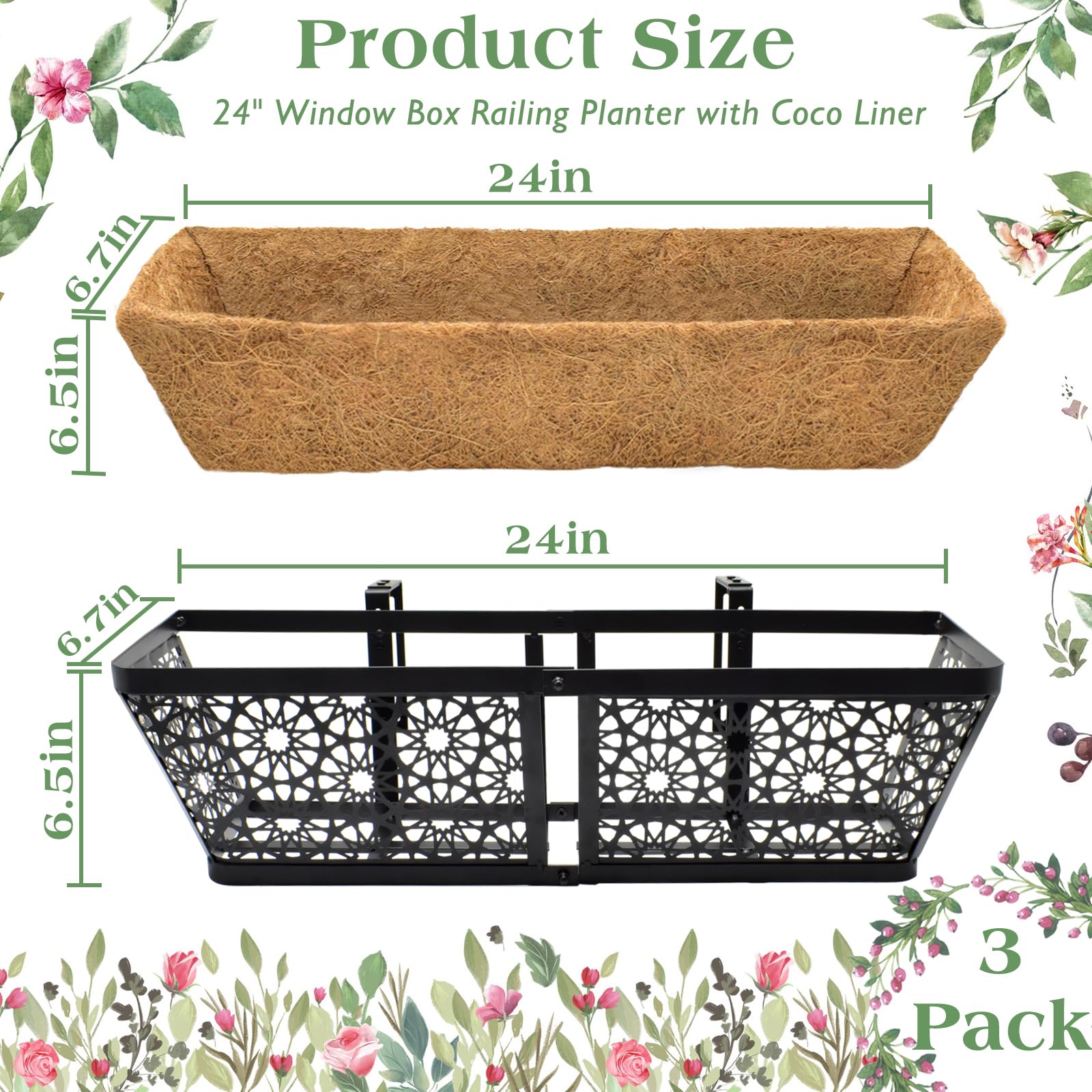 ZeeDix coconut liner inside the planter promoting moisture balance.