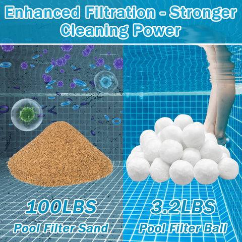 Lightweight ZeeDix filter balls show a reduced weight compared to sand.