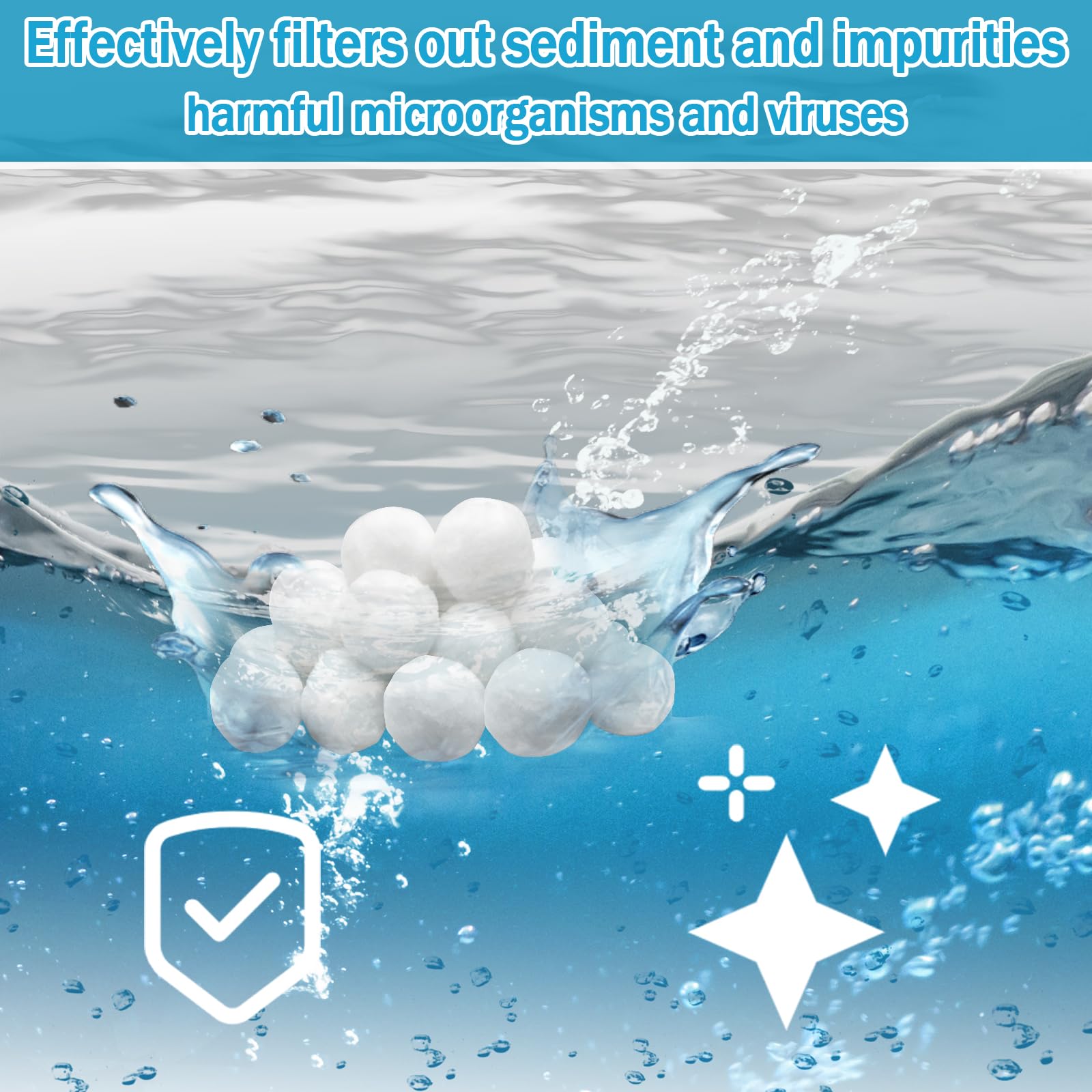 ZeeDix filter balls replacing sand in pool filters for cleaner water.