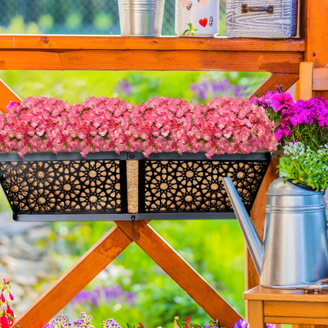 ZeeDix two-pack set for convenient rail gardening with multiple plants.