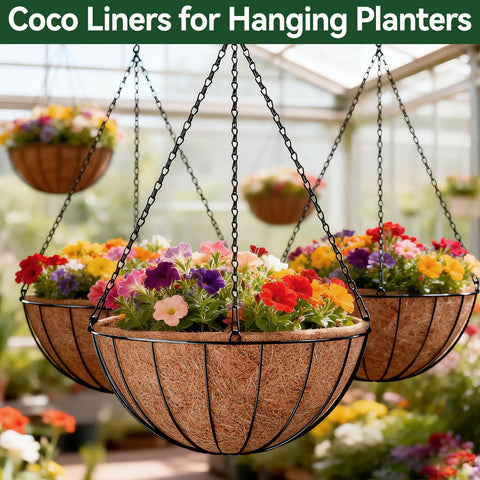 ZeeDix multi-use hanging basket liner suits gardens, weddings, and cafes.