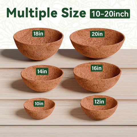 ZeeDix natural coco fiber liner provides breathable soil environment.