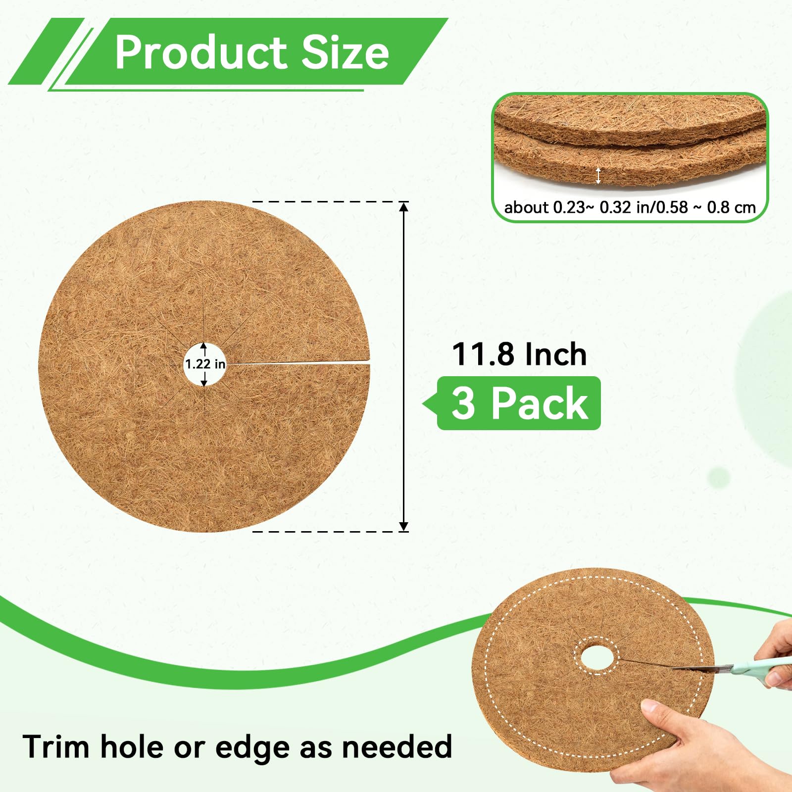 ZeeDix natural coconut fiber material provides lightweight plant coverage with airflow.