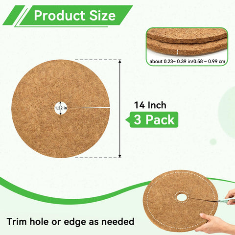 ZeeDix natural coconut fiber rings fit standard pots for easy setup