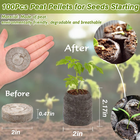 ZeeDix net bag with compressed block for seedling transport