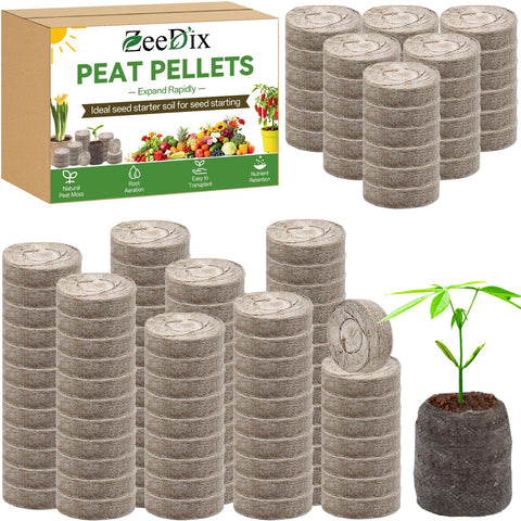 ZeeDix peat pellets 40mm pack ready for seed starting indoors
