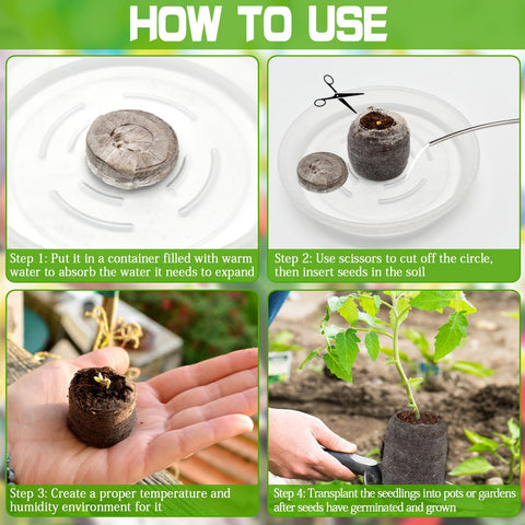 ZeeDix pellets expand when watered to form a sturdy root zone