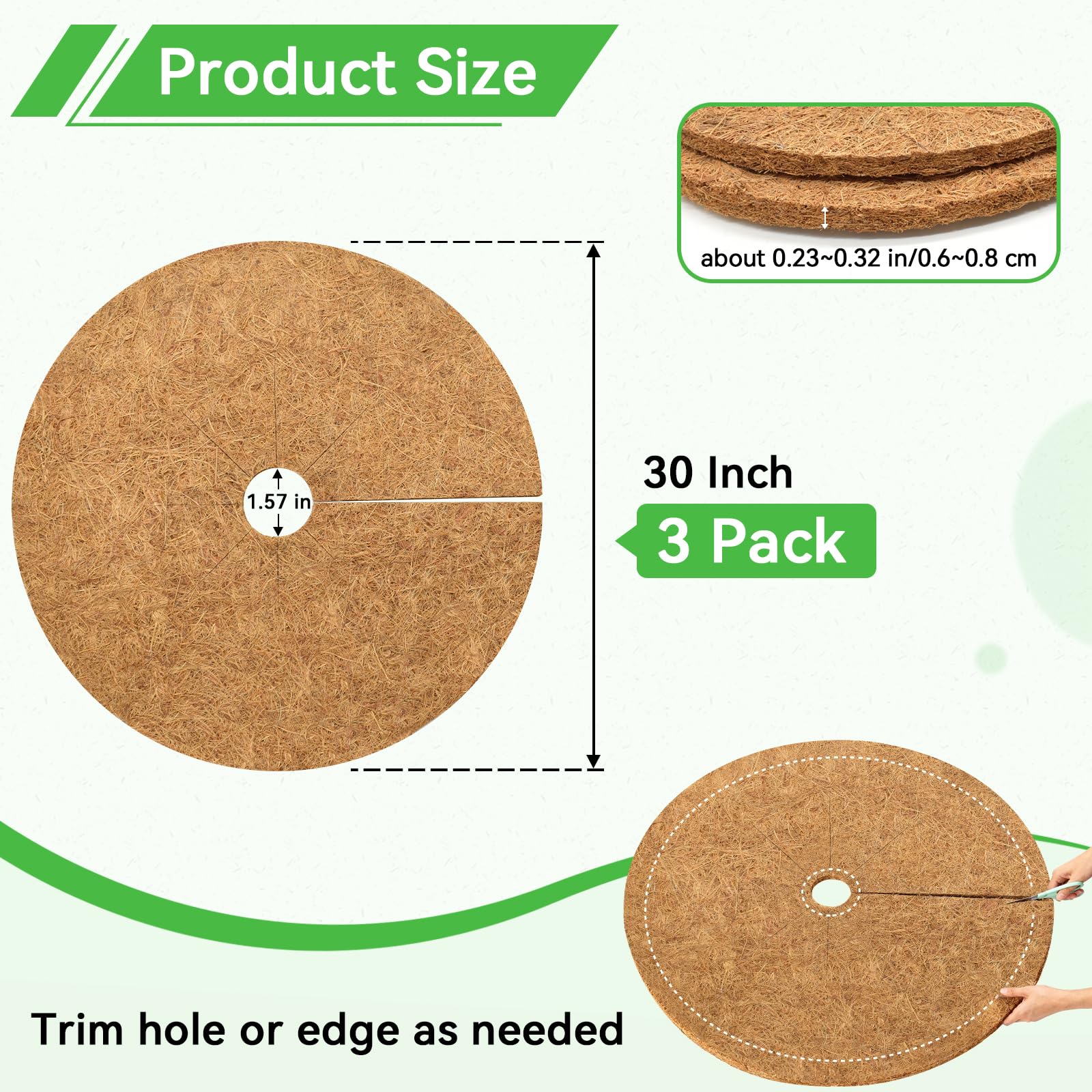 ZeeDix tree ring mulch mat in garden bed supports air flow and healthy roots.