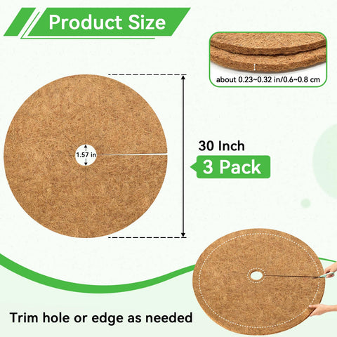ZeeDix tree ring mulch mat in garden bed supports air flow and healthy roots.