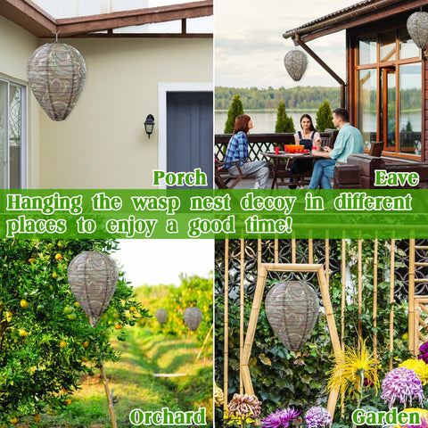 ZeeDix nest decoy on balcony or deck for year-round use.