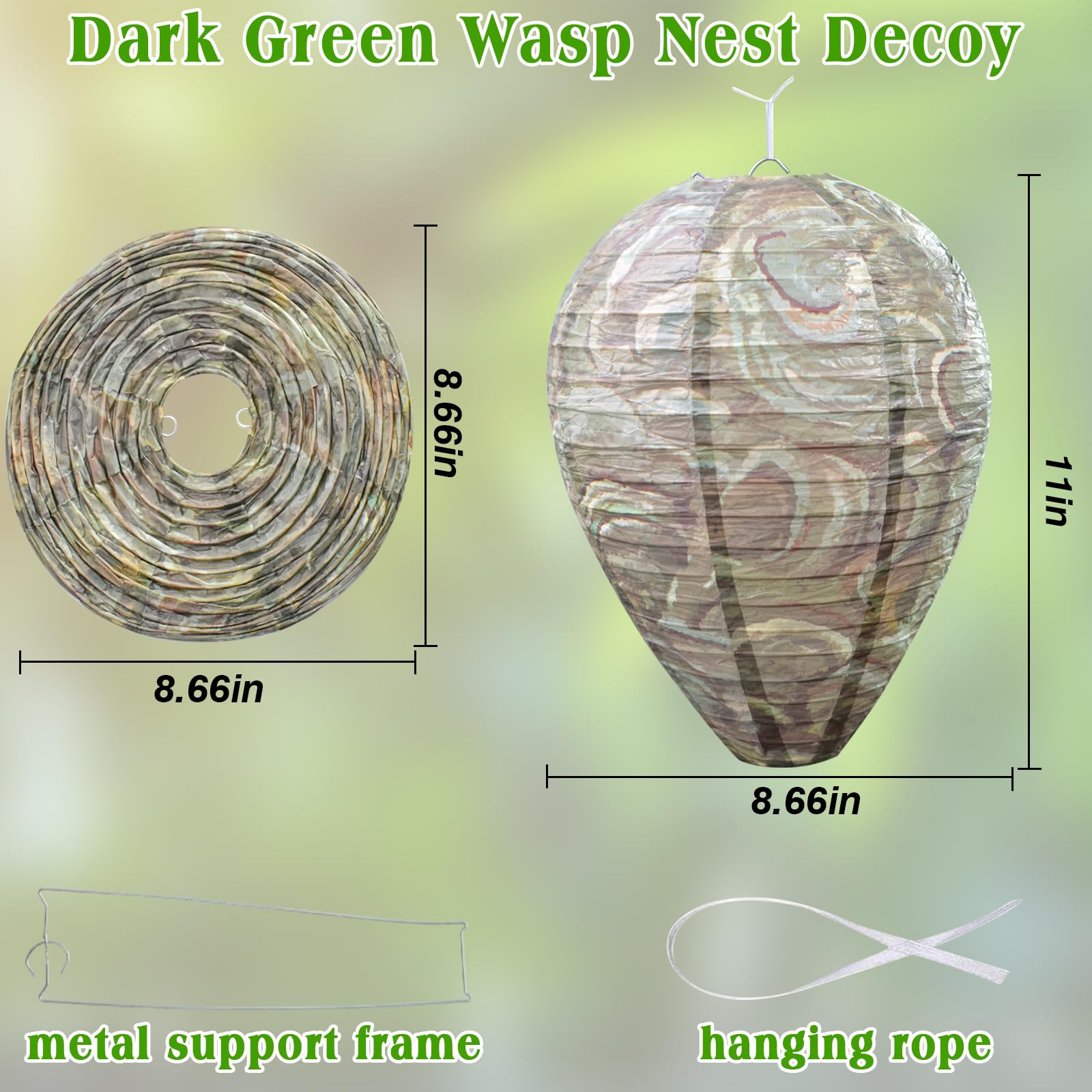 ZeeDix fake wasp nest decoy hangs from terrace corners for outdoor use.