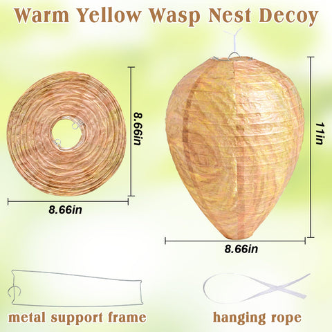 Folded ZeeDix wasp nest decoy compact for storage when not in use.