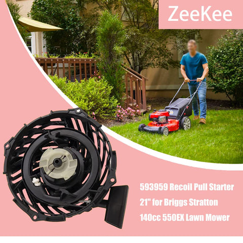 ZeeKee pull rope mechanism close-up shows easy grip and smooth rewind.