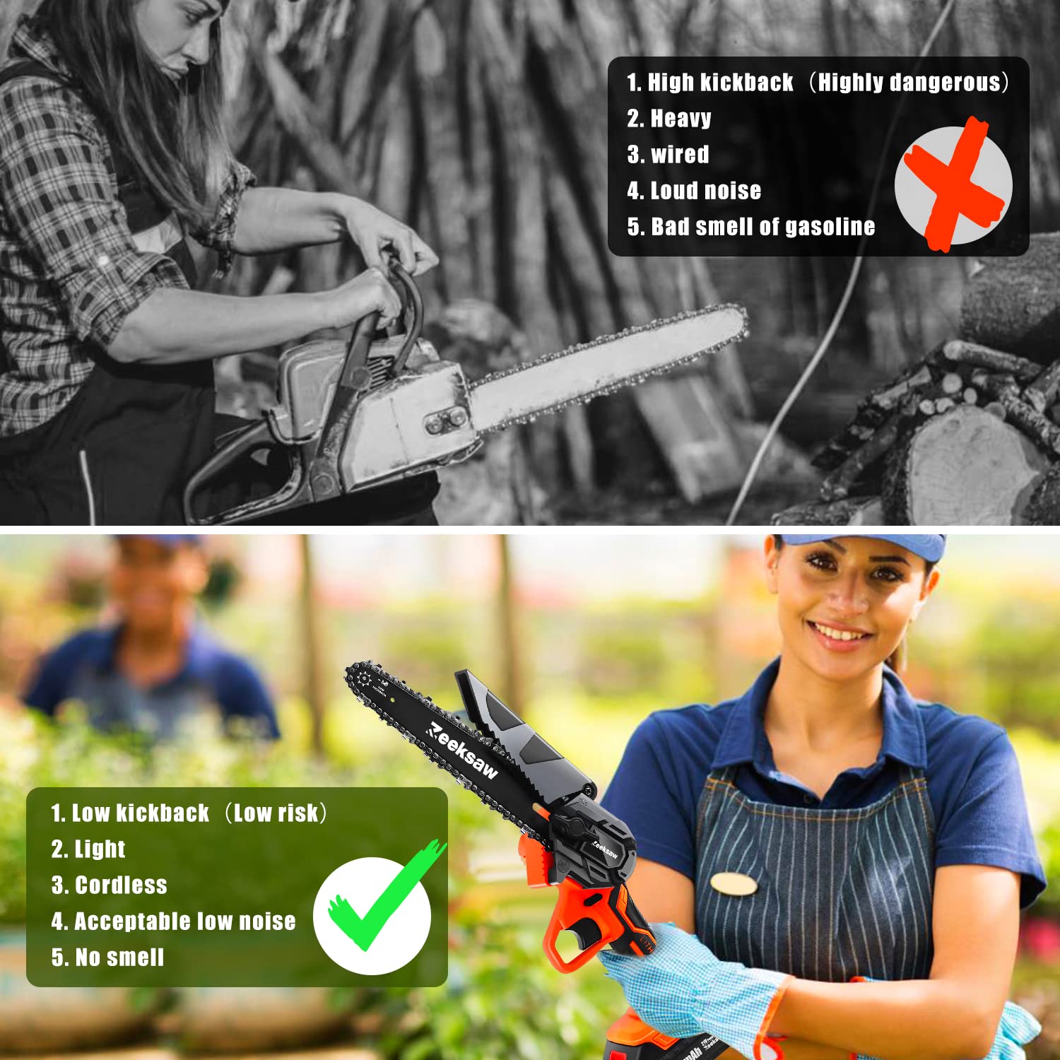 Zeeksaw carrying case and included gloves for safe storage.