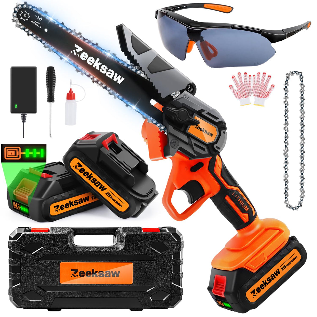 Zeeksaw Mini Chainsaw 6-Inch in use for precise pruning in tight spaces.