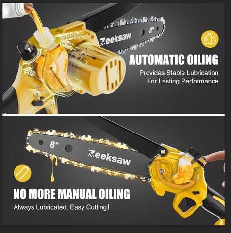 Zeeksaw mini chainsaw with compact design for easy handling