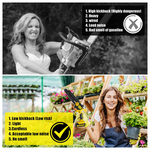 Zeeksaw mini chainsaw used for pruning and gardening tasks