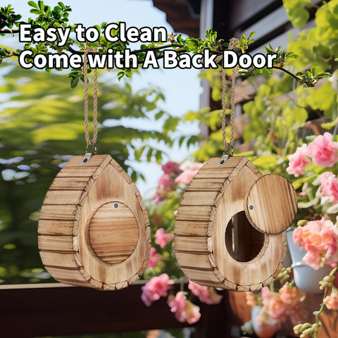 ZeenArt natural wooden shelter for butterflies complements outdoor spaces.