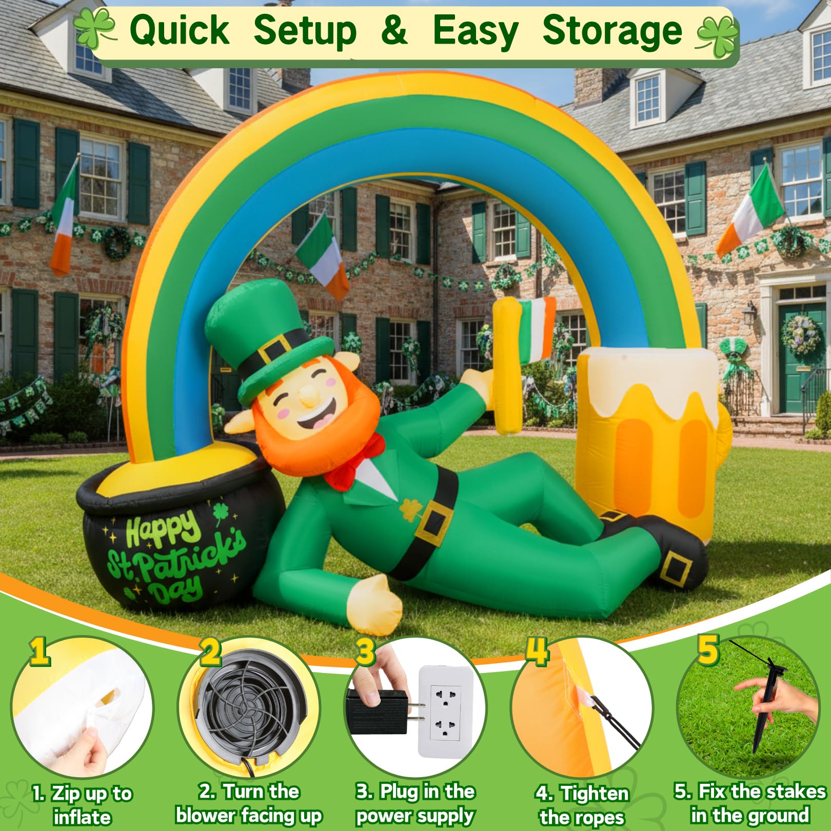 Zeepair quick-inflation fan and stakes enable easy setup