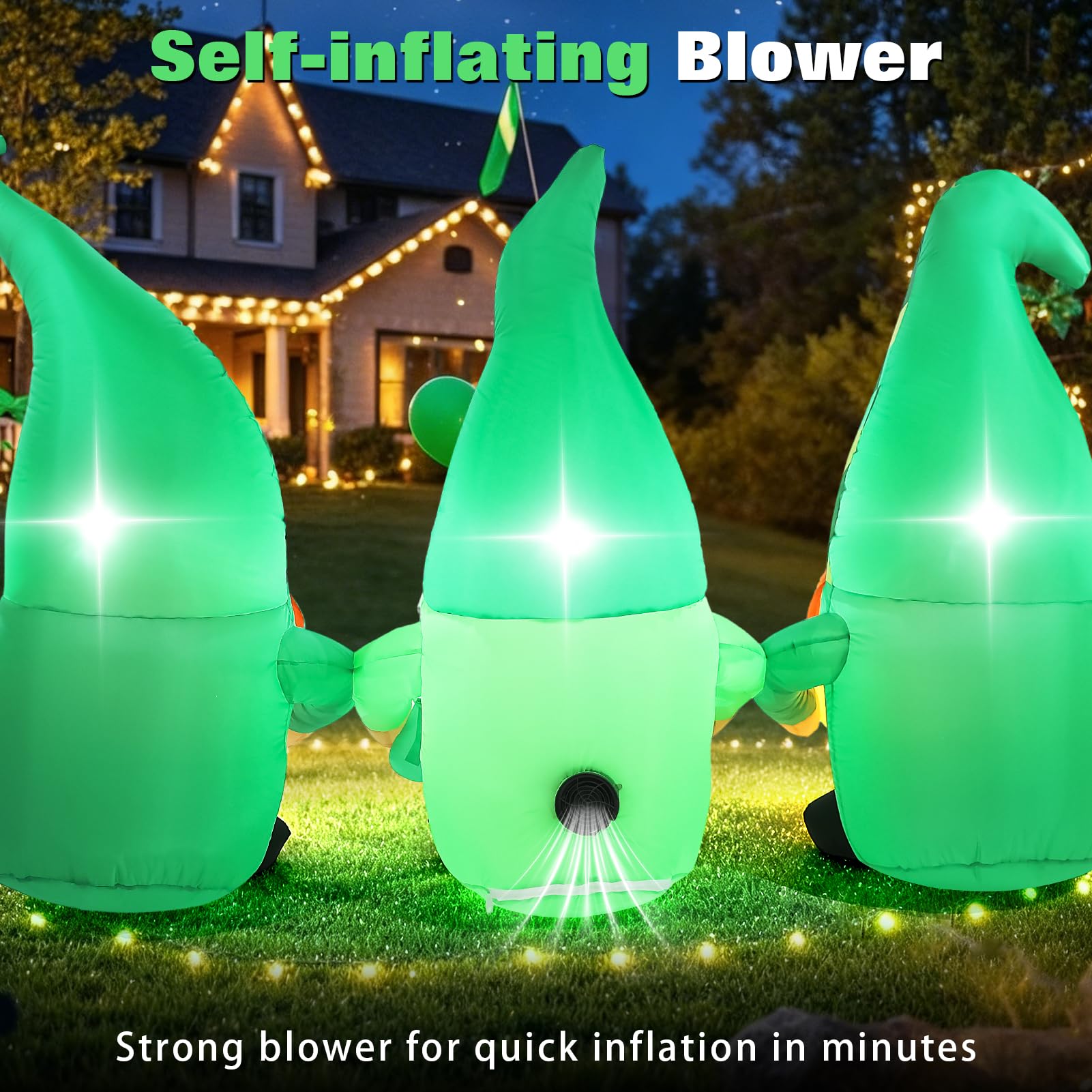 Zeepair fast-inflate LED trio set for quick festive setup.