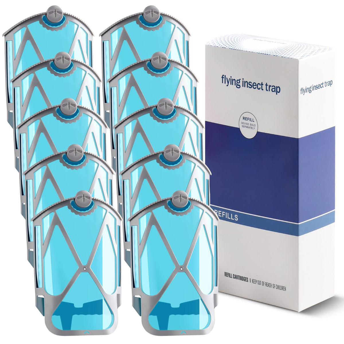 Zeewoo 10 pack refill cartridges for Zevo M364 Max traps provide a perfect fit replacement.