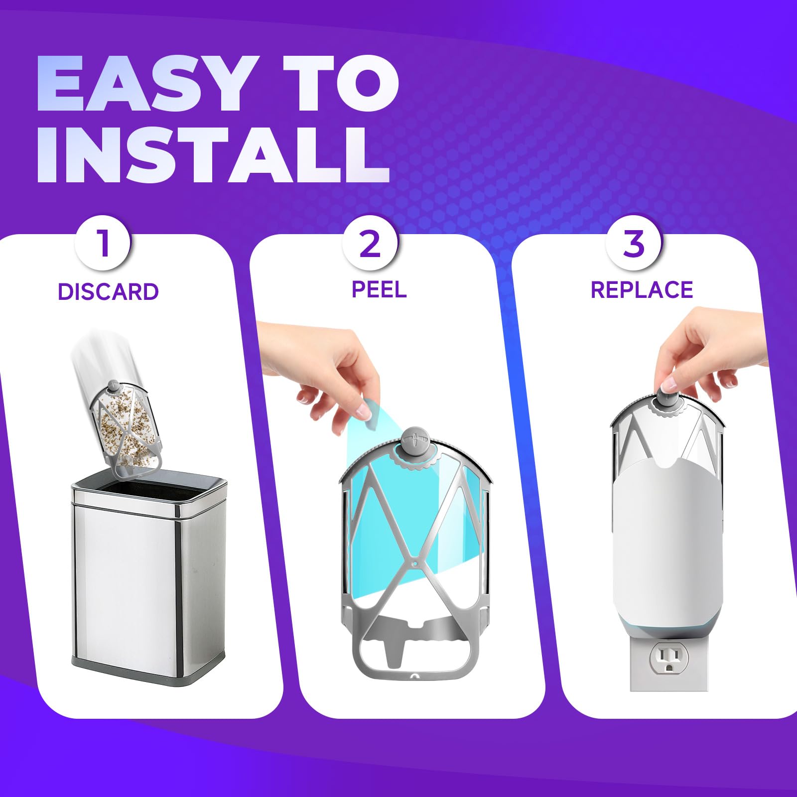 Zeewoo quick install refill peel and insert for fast maintenance.