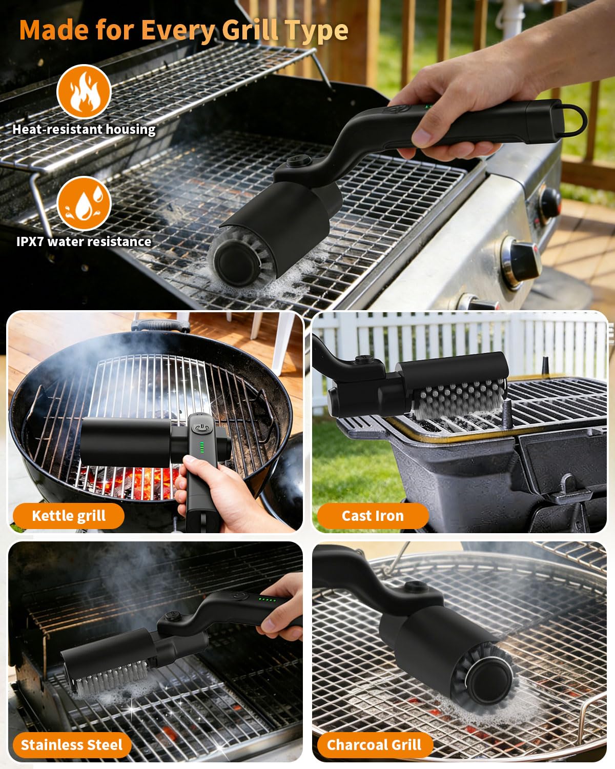 ZEYEGOY stainless steel bristles for durable, thorough cleaning