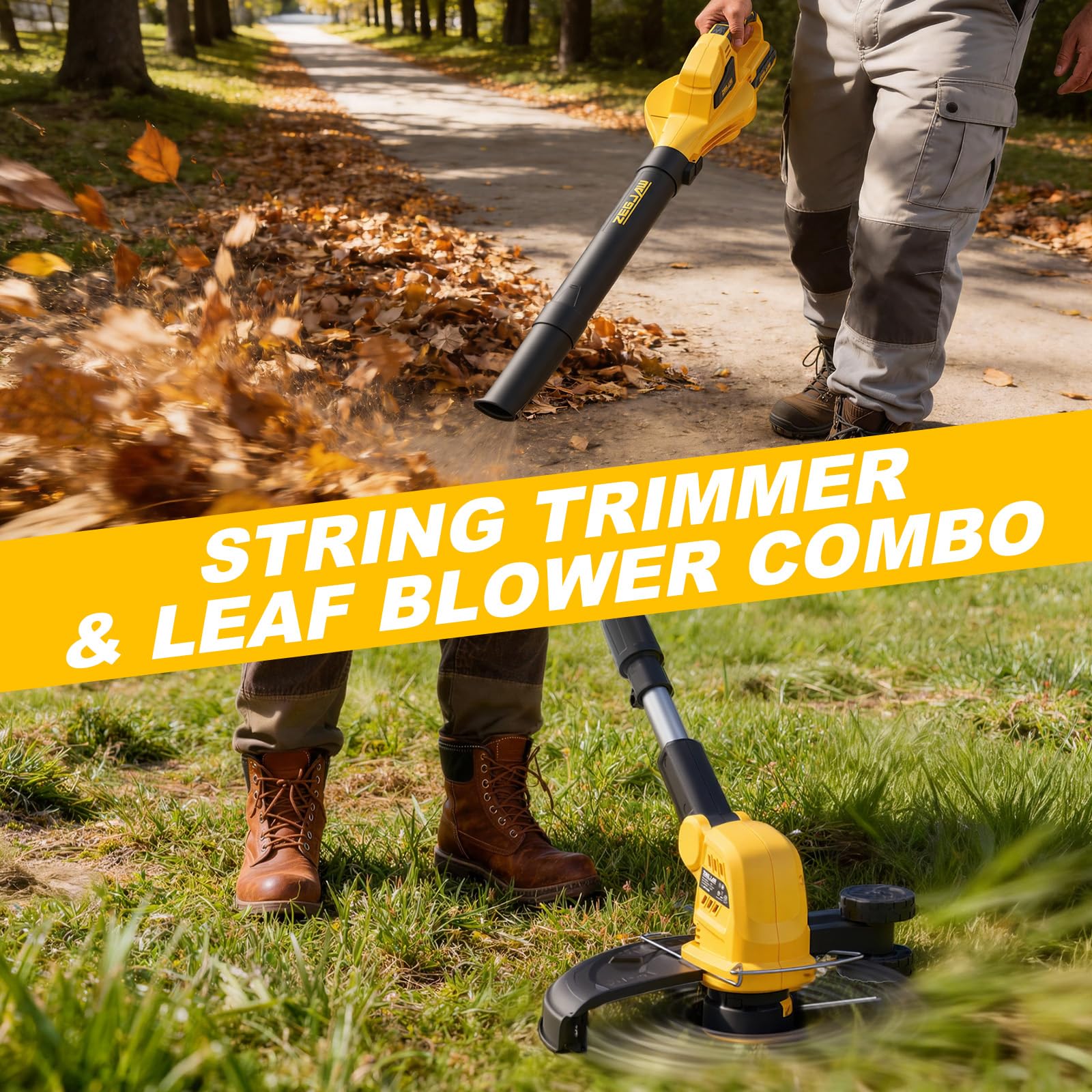 ZEGJAW 2-in-1 trimmer edger assembly lets edge along sidewalks