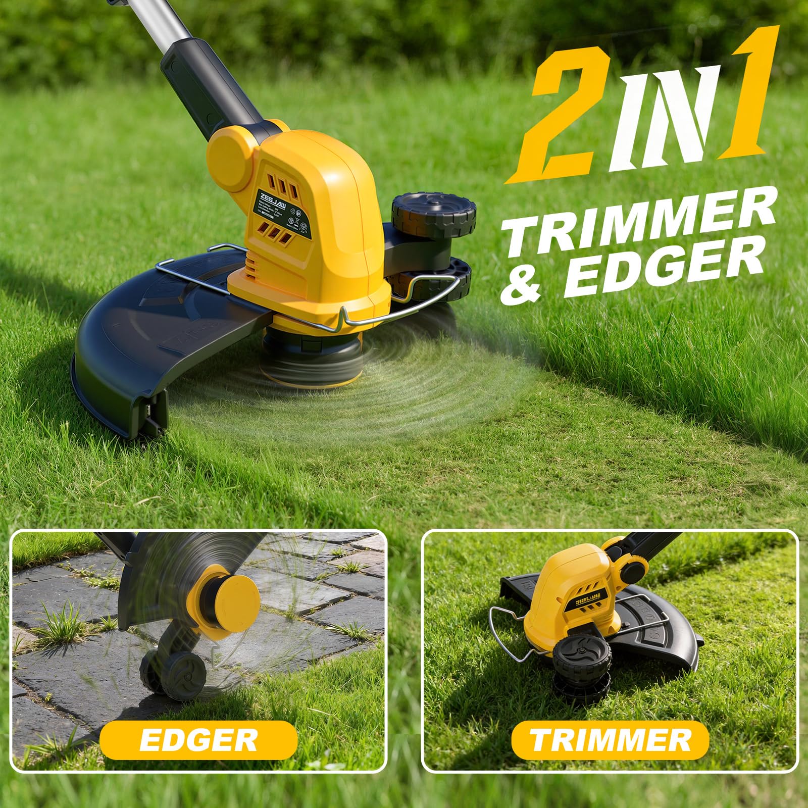 ZEGJAW turbo blower in use for powerful leaves and twigs