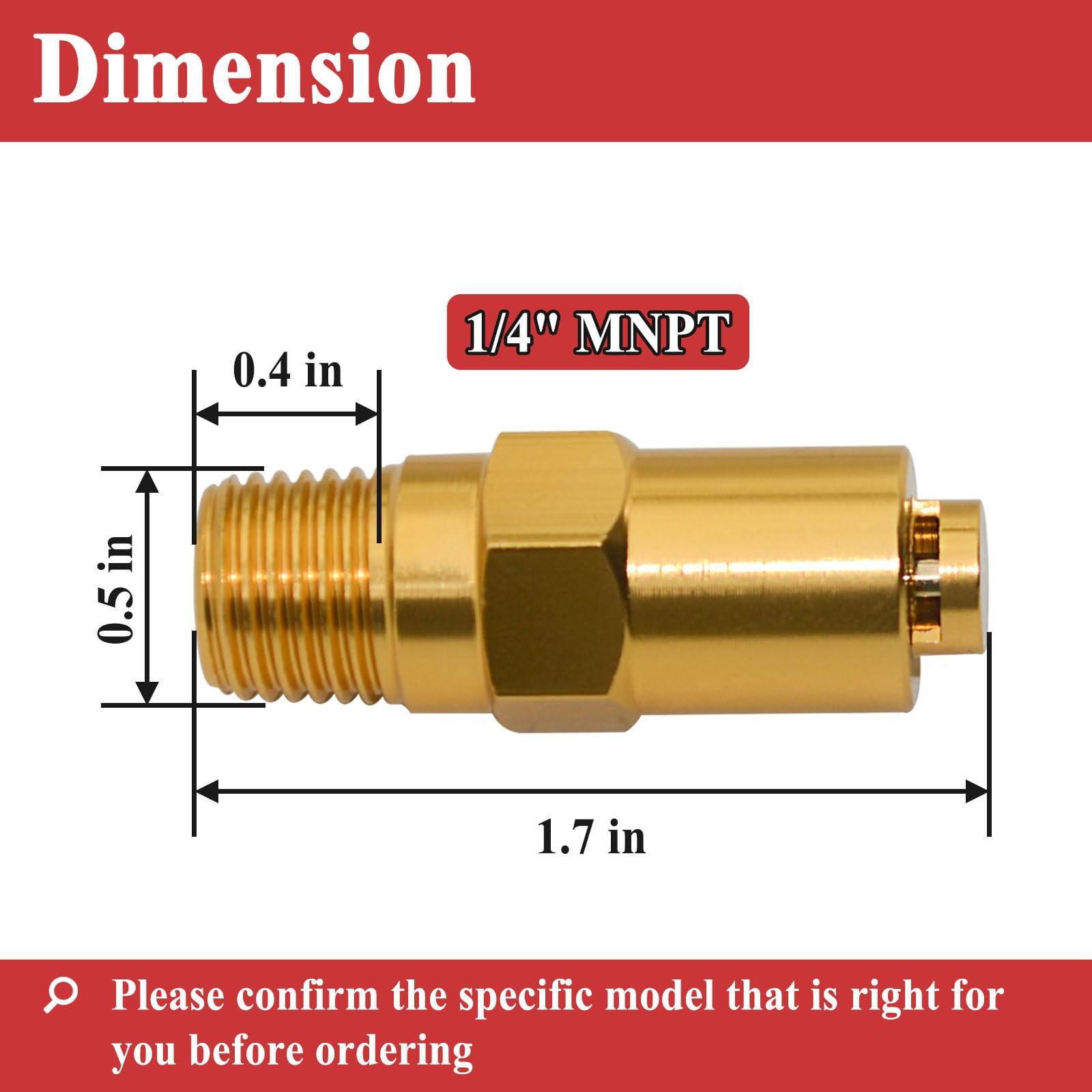 Zeiboat 7101359 threads at 1/4 NPT for easy compatibility.