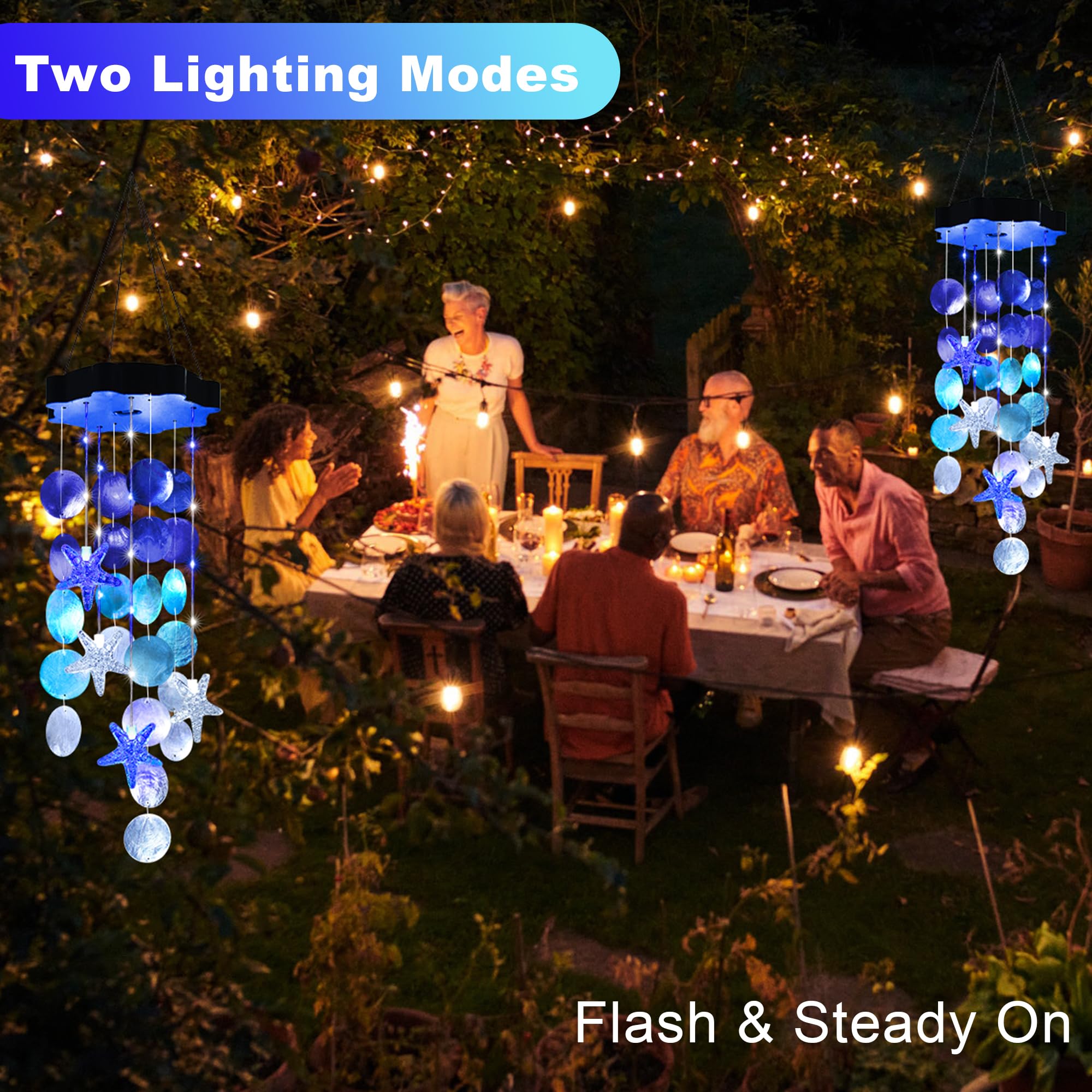 Zeiliuled hanging wind chimes with patio display for versatile decor