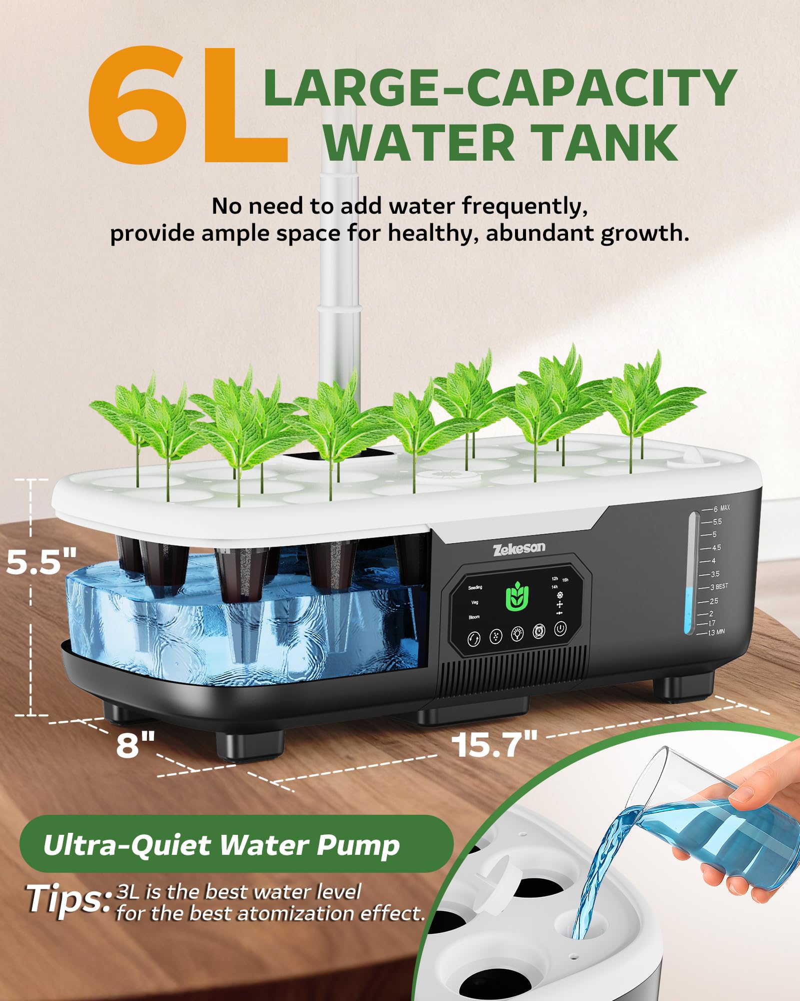 Zekeson compact kitchen garden adds fresh produce to any space