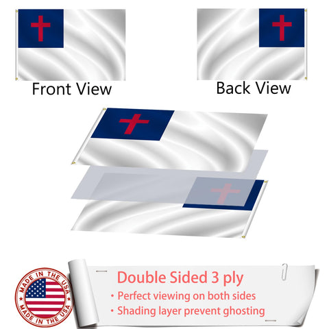 ZEKVY USA-made stitching demonstrates quality craftsmanship on flag