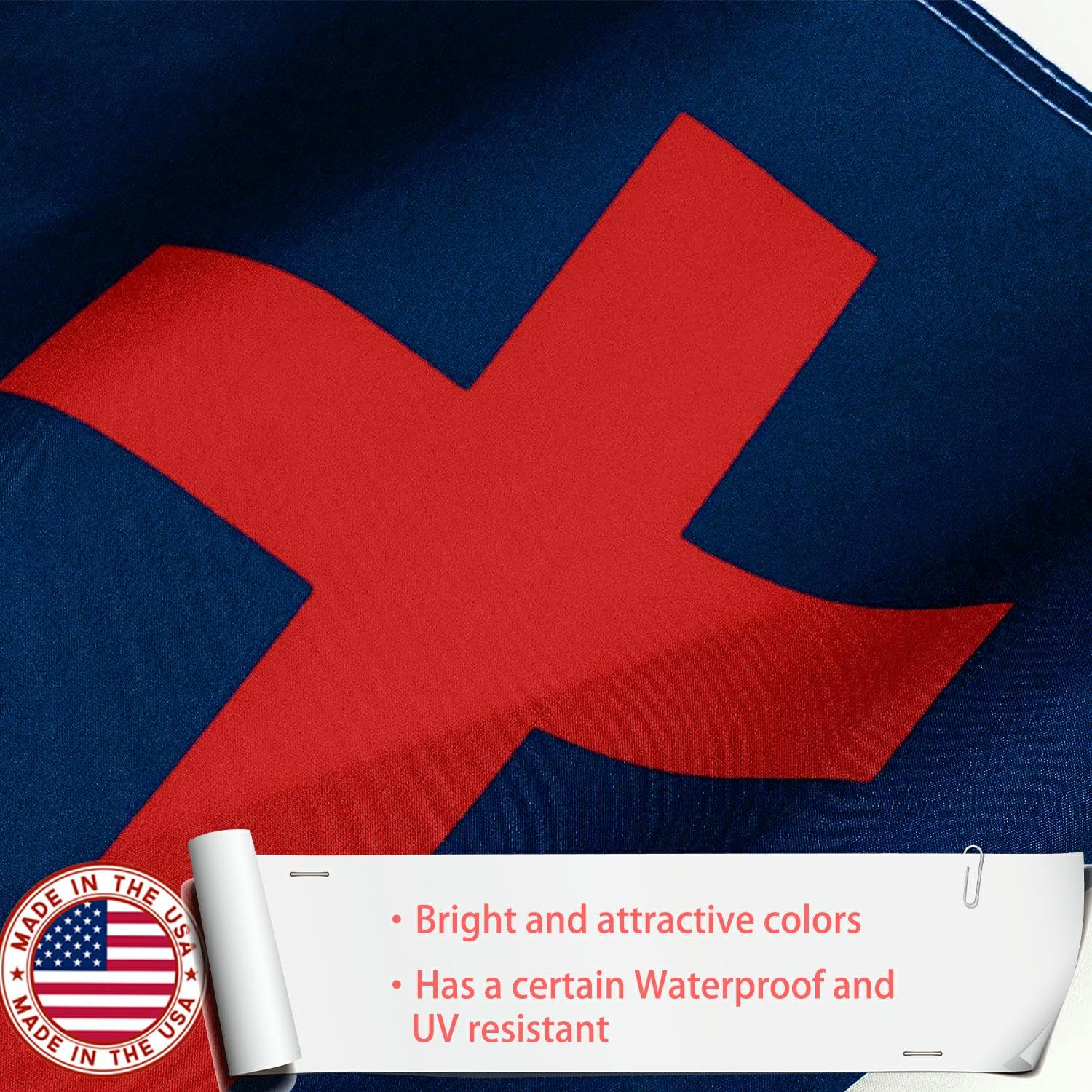 ZEKVY flag ready for wall or flagpole mounting in any setting