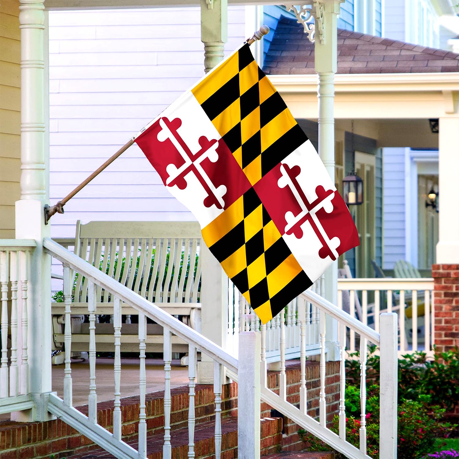 ZEKVY Maryland flag double-sided design ensures legible symbols from both sides