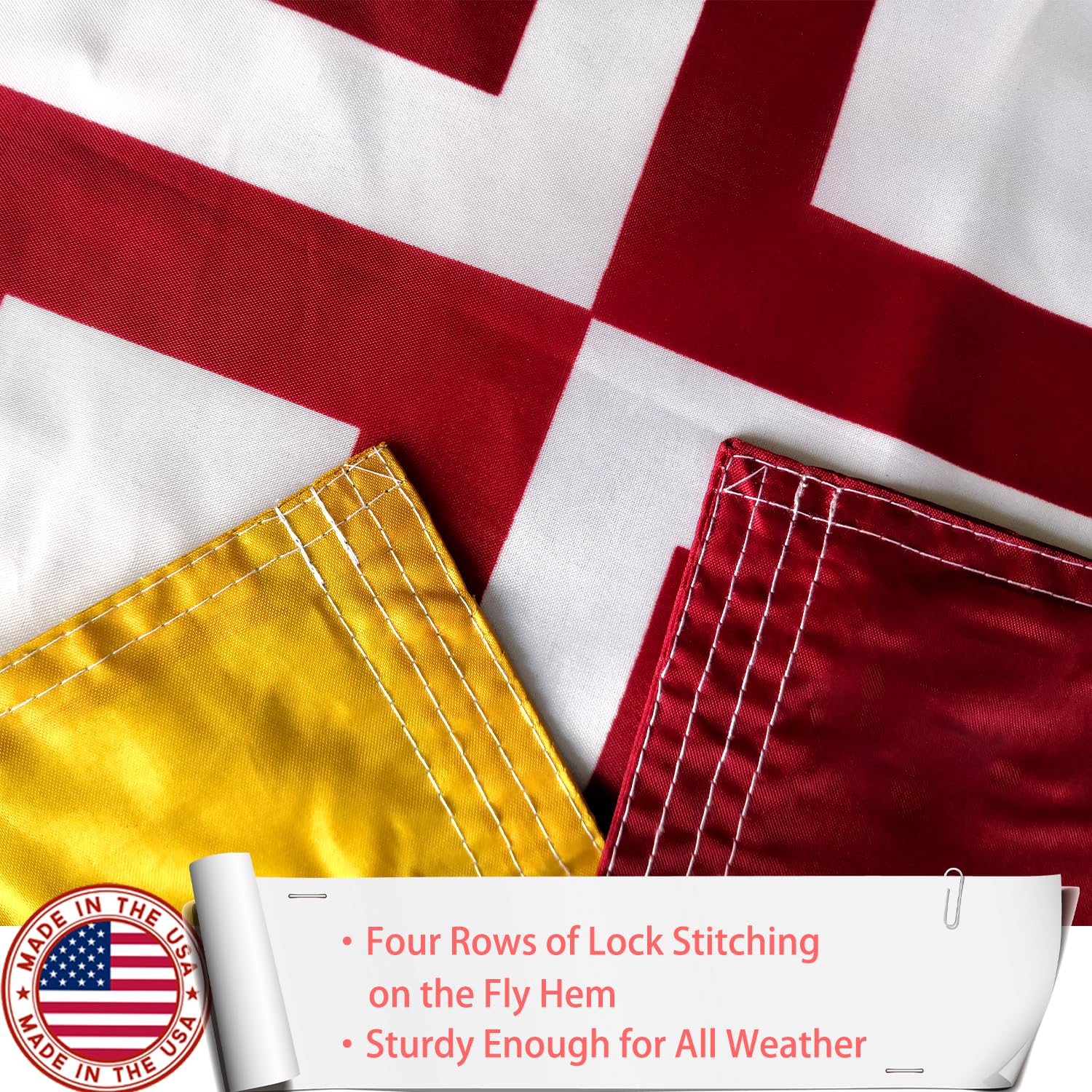 ZEKVY Maryland flag showcases vibrant colors resistant to sun and rain