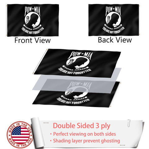 ZEKVY Pow Flag brass grommet detail for easy mounting