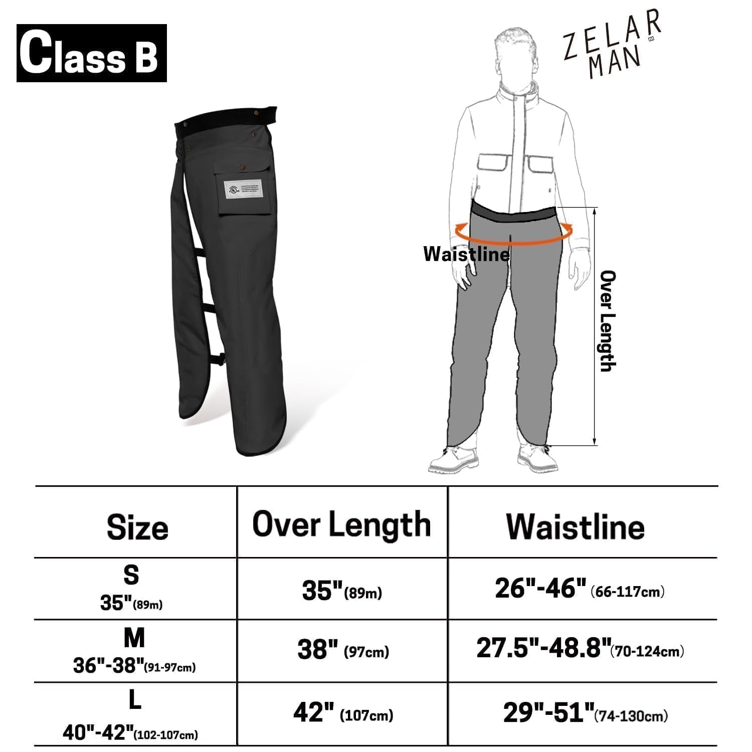 ZELARMAN adjustable waist up to 46 inches for a secure fit.